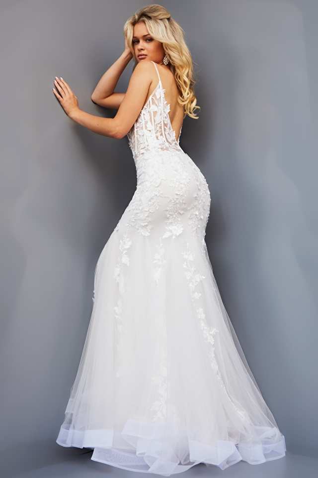 white prom dress 02841
